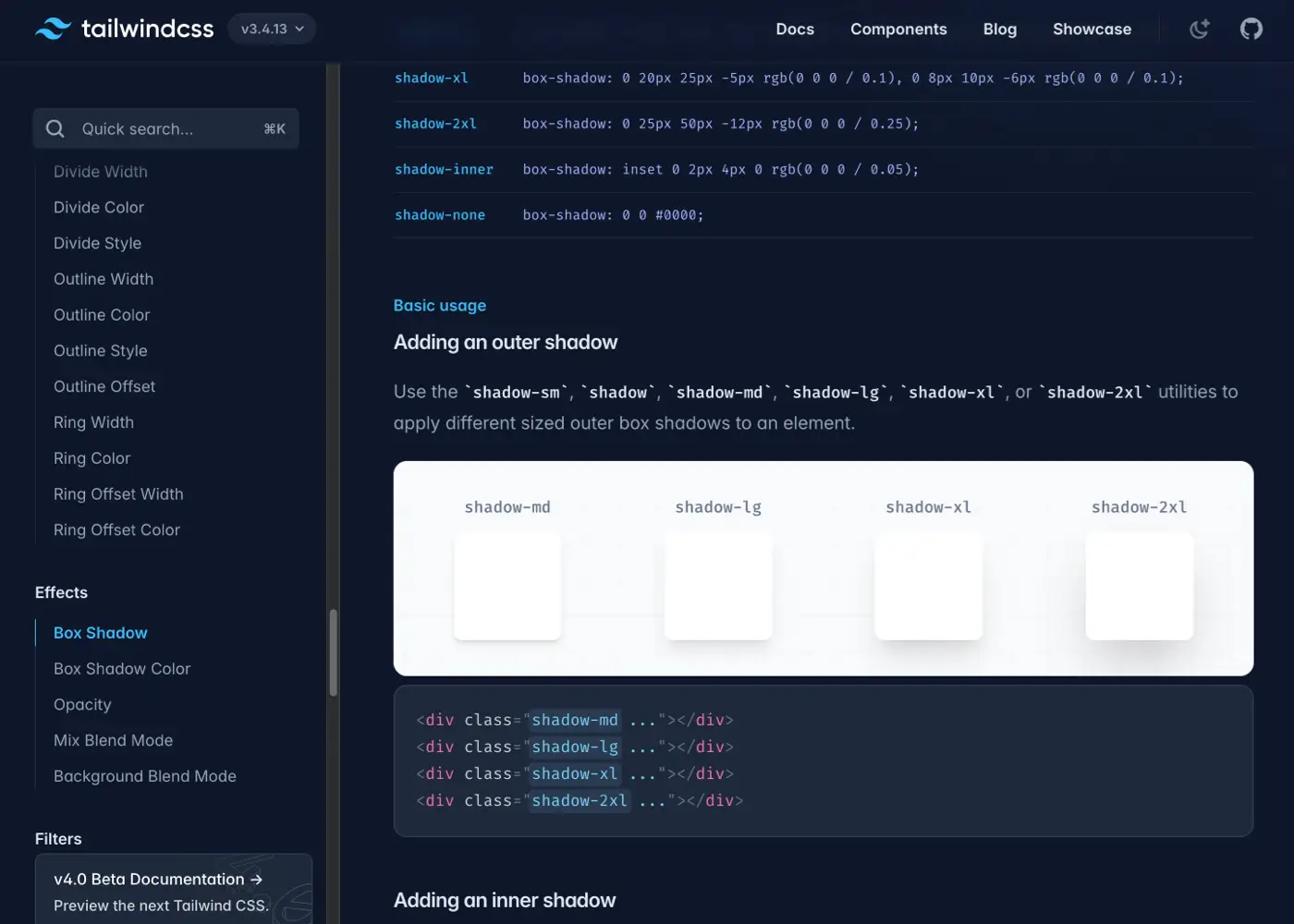 Tailwind CSS documentation