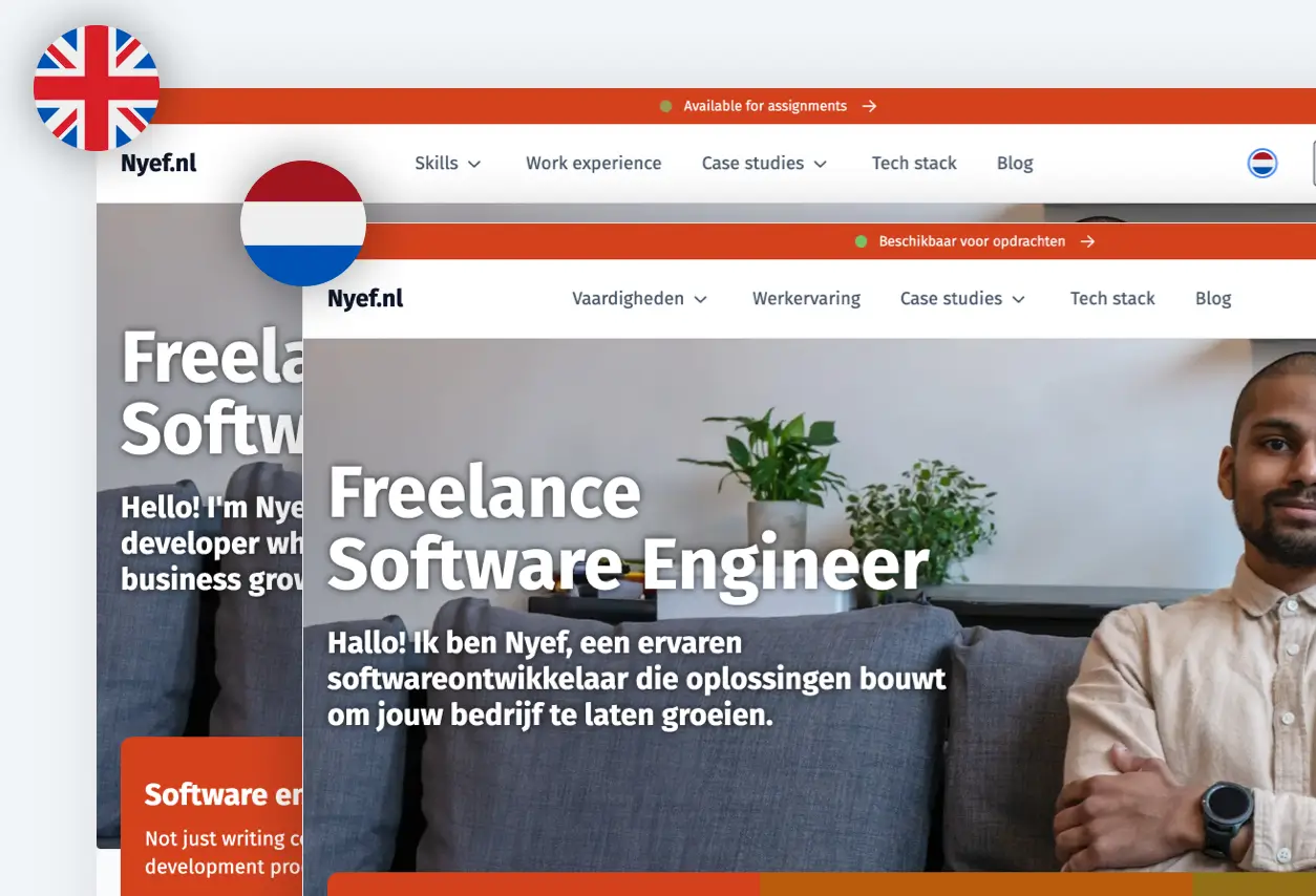 Nyef.nl was developed with Next.js